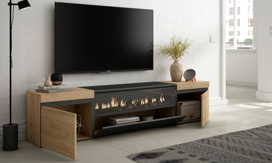 Image 19: Mueble TV avec cheminée électrique ou espace de rangement