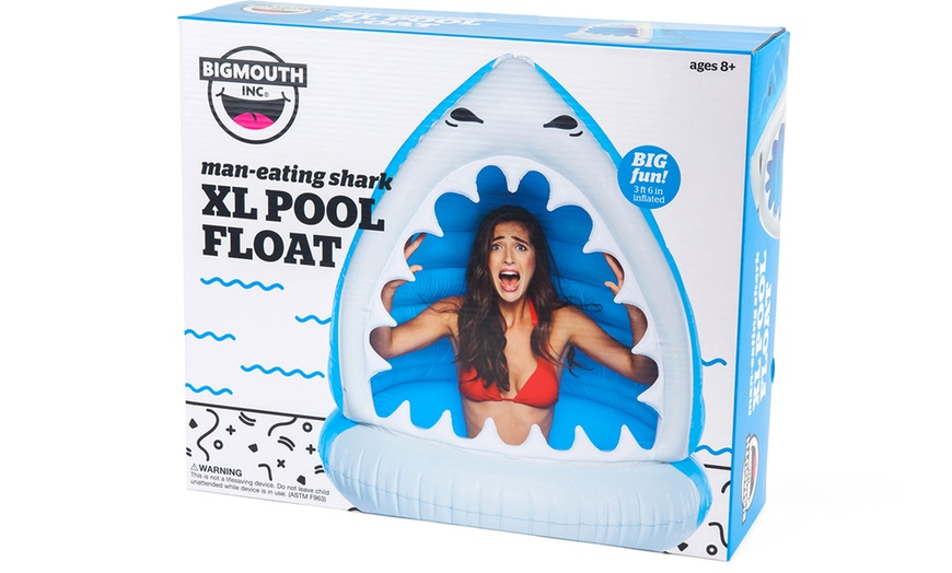 Image 2: Big Mouth Inc Shark Pool Float