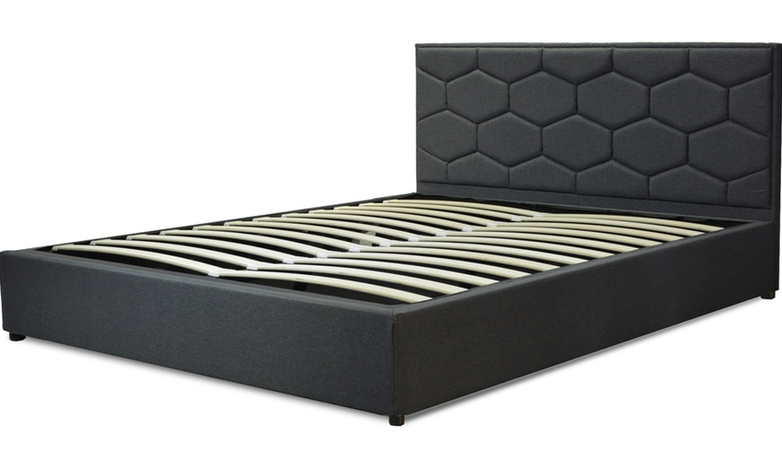 Image 7: Lit coffre Manhattan tissu, matelas en option. Sampur