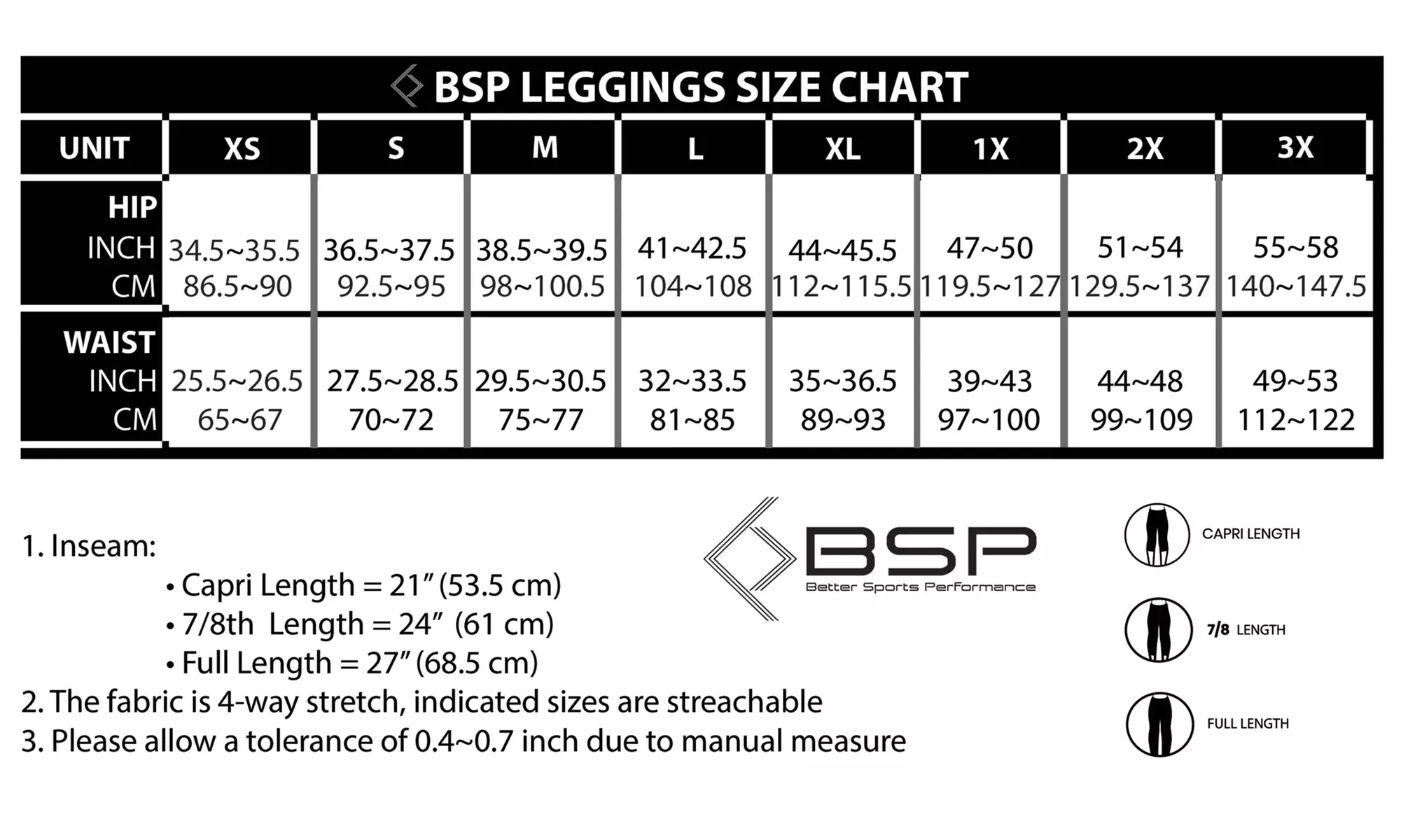BSP Women's Full-Length High-Waist Active Leggings - Second Medium