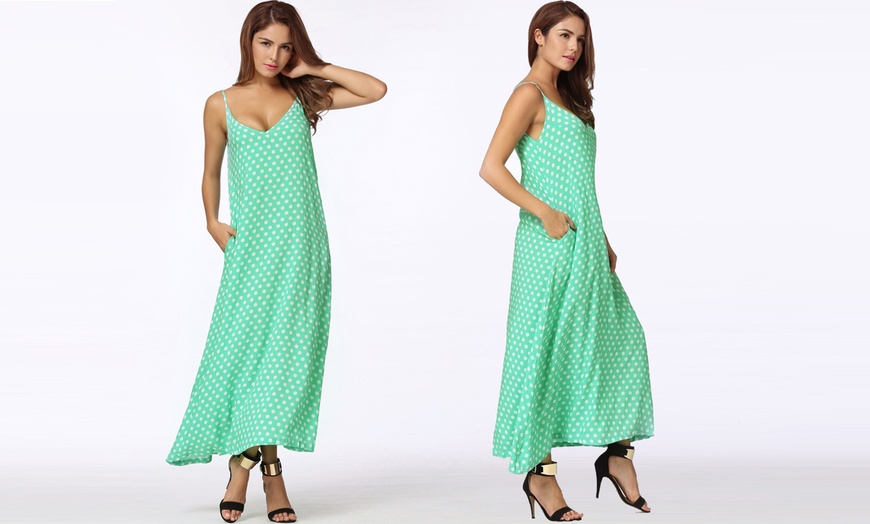 Image 11: Polka Dot Maxi Dress