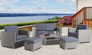 Outsunny Six-Piece Rattan Furniture Set