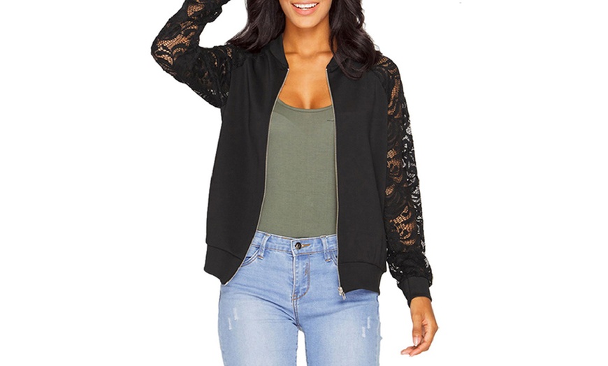 Image 3: Women's Lace Sleeve Jacket