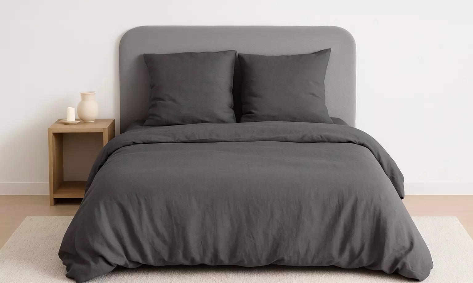 Parure de lit "Uni" micro lavée