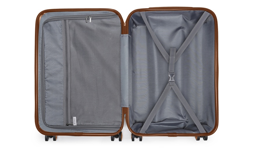 Image 9: Gift For Christmas-Kono 1 or 3-Piece Cream Suitcase And Duffel Bag