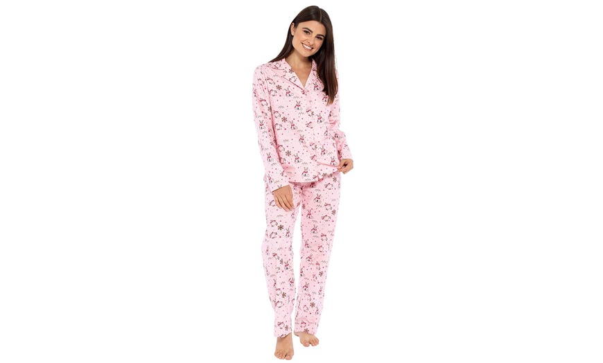 Image 2: Christmas-Themed Button Pajamas