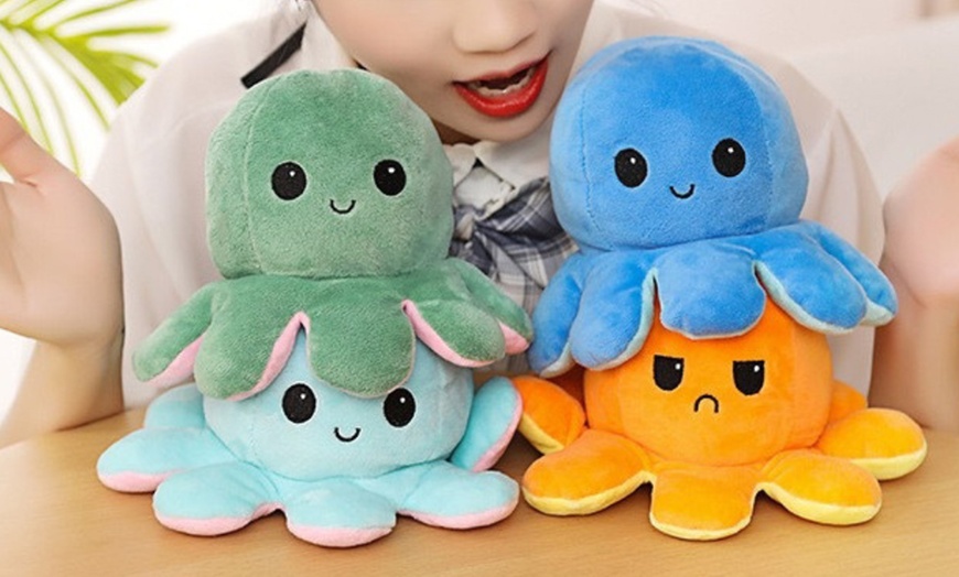 Image 2: Reversible Plush Octopus Toy