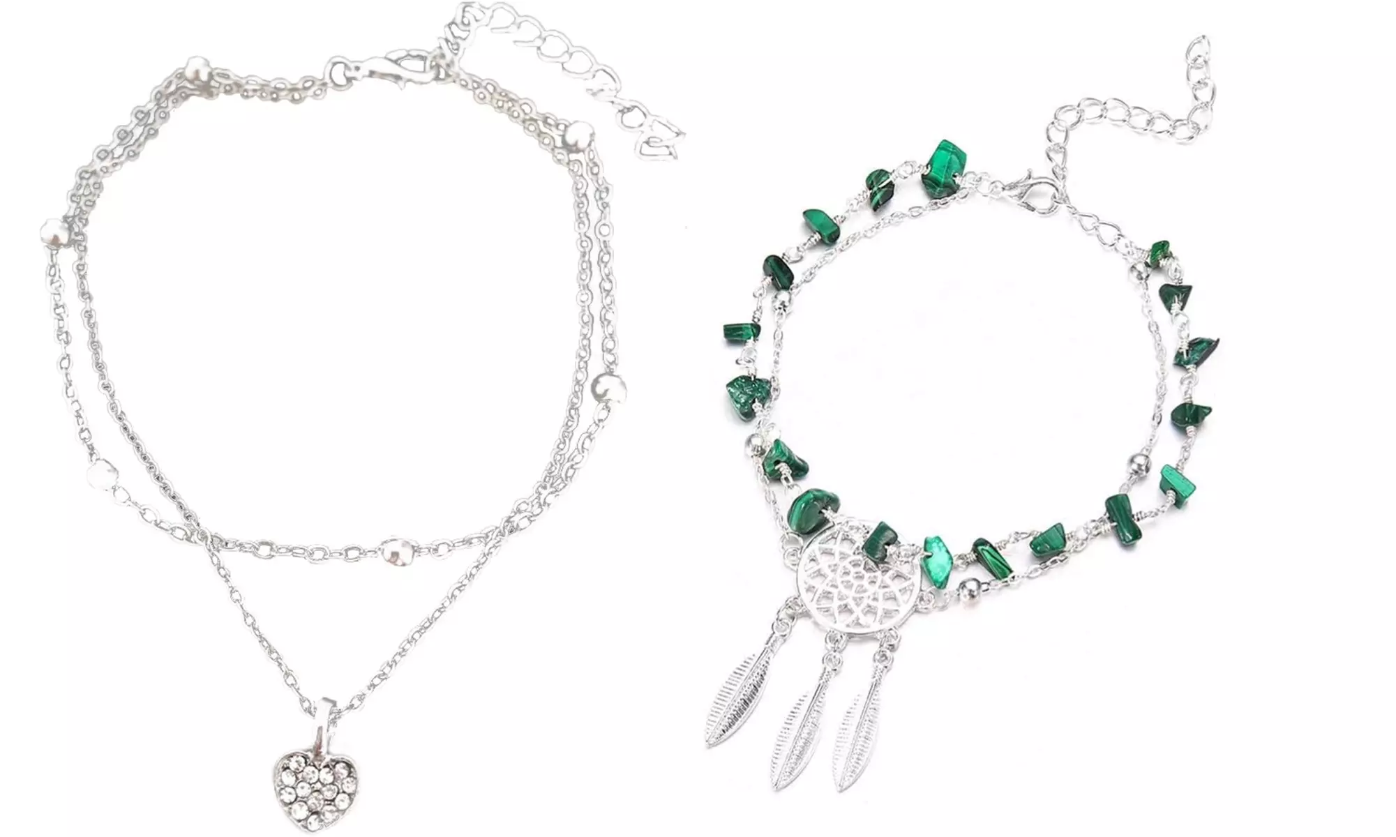 One or Two Bohemian Style Ankle Bracelets