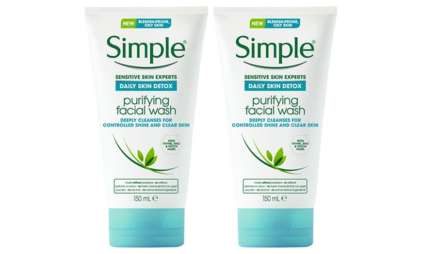 Image 3: Simple Face Wash 150ml Two-Pack