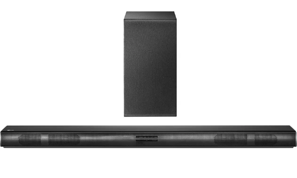 LG 2.1-Channel 300W Sound Bar with Wireless Active Subwoofer and Bluetooth (Refurbished) - Second Medium