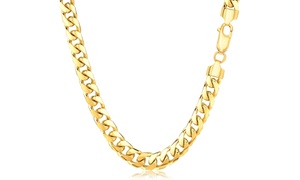 Men's Miami Cuban Chain Necklace in Solid 10K Gold