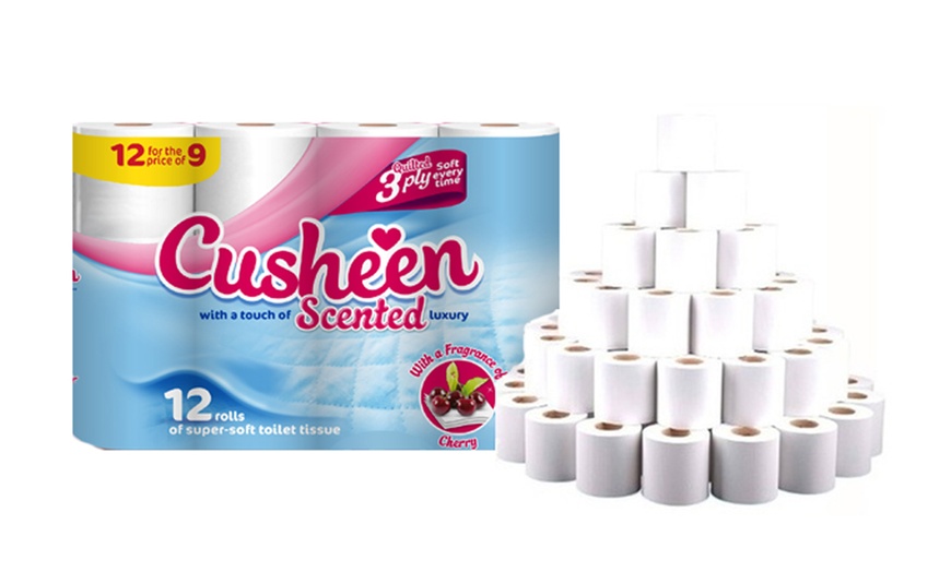 Image 2: Cusheen Quilted Toilet Rolls