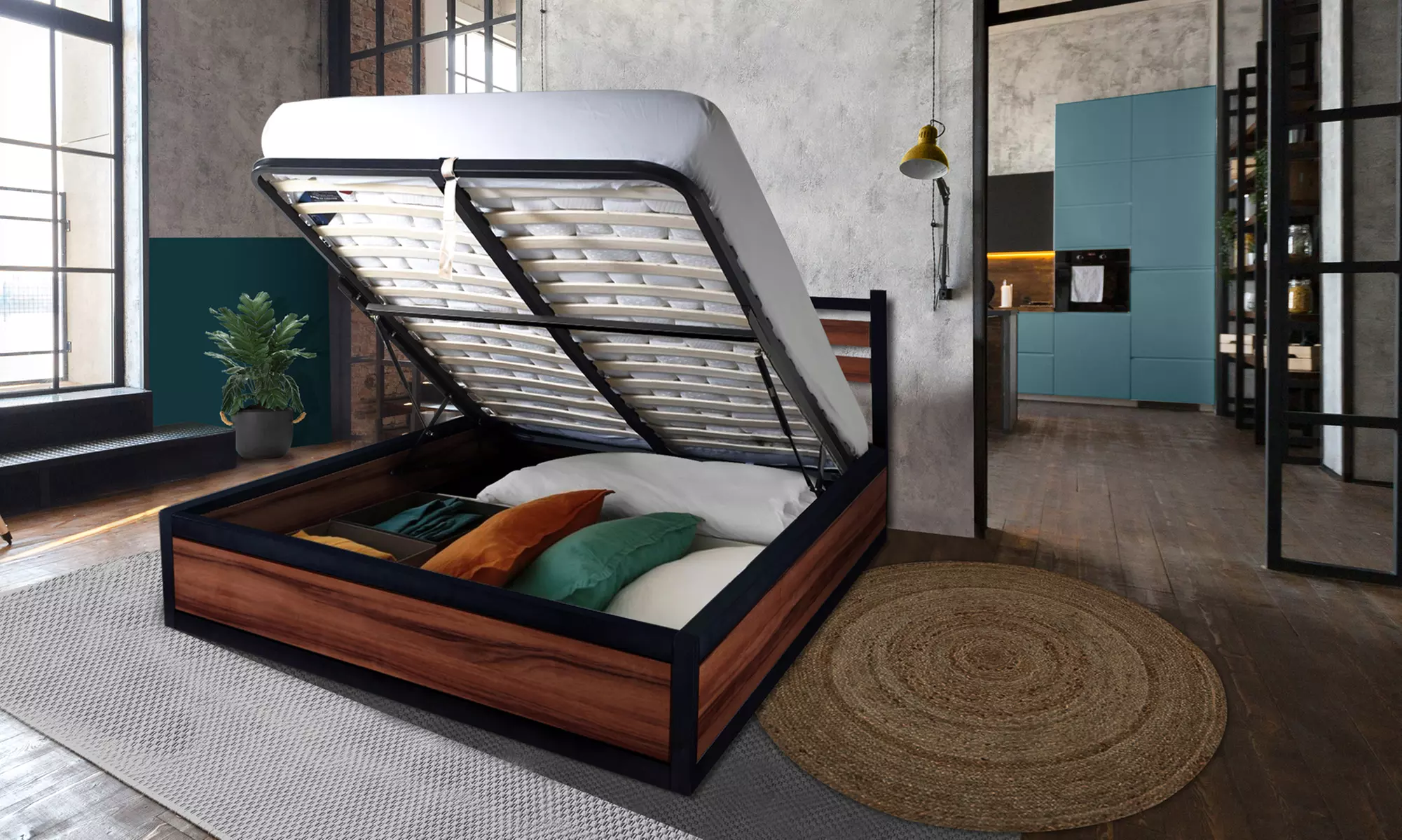 Lit coffre industriel "Chicago" de Sampur