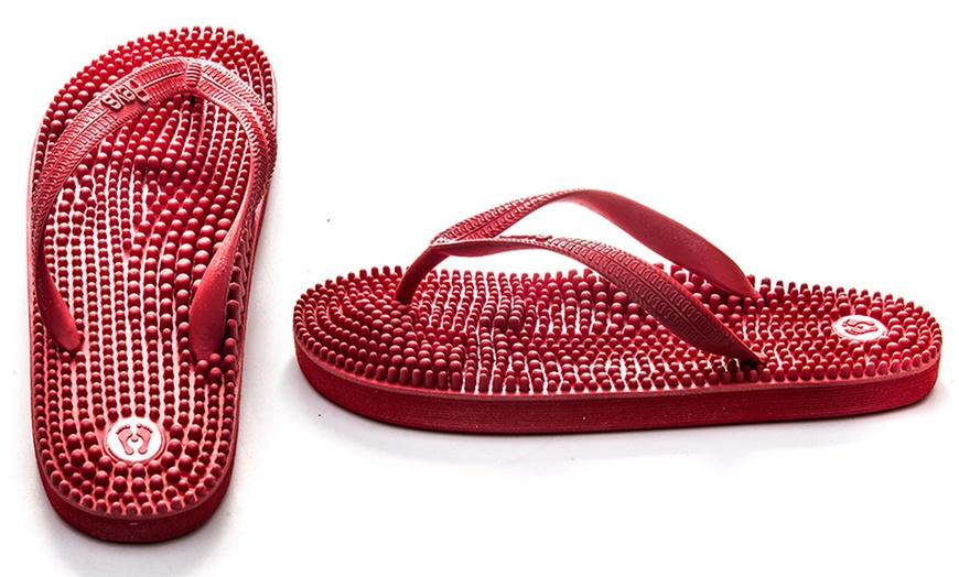 Image 8: Women's Reflexology Flip-Flops