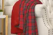 Couverture à motifs tartan avec polaire, dimensions et coloris au choix - Second Medium