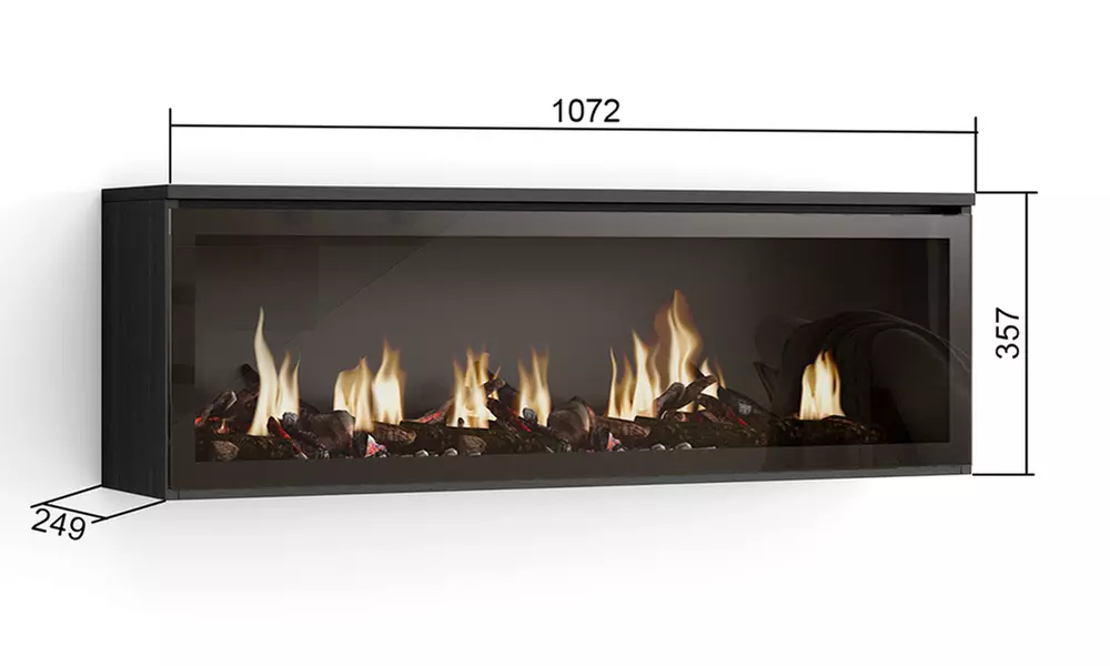 Cheminée électrique à LED avec effet de feu 3D réaliste