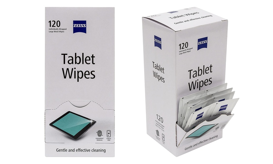 Image 1: Pack of 120 Zeiss Tablet Wipes