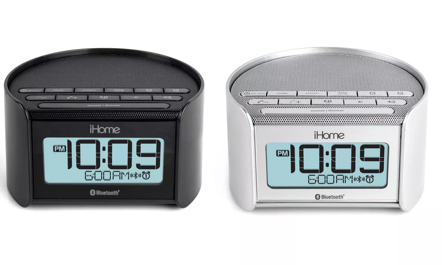 iHome Bluetooth Bedside Dual-Alarm Clock Radio with Speakerphone (New or Manufacturer Refurbished) - Primary Image