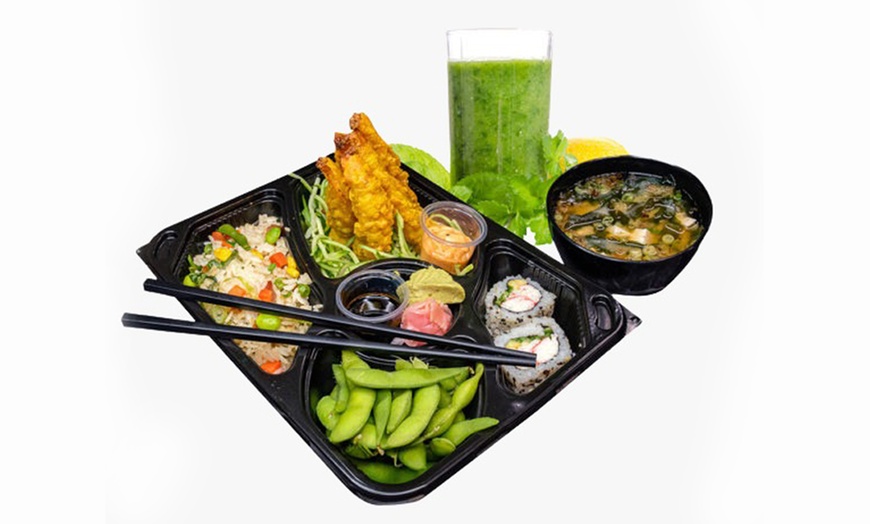 Image 3: Prawn/Chicken Bento Box With Miso Soup & Soft Drink Included