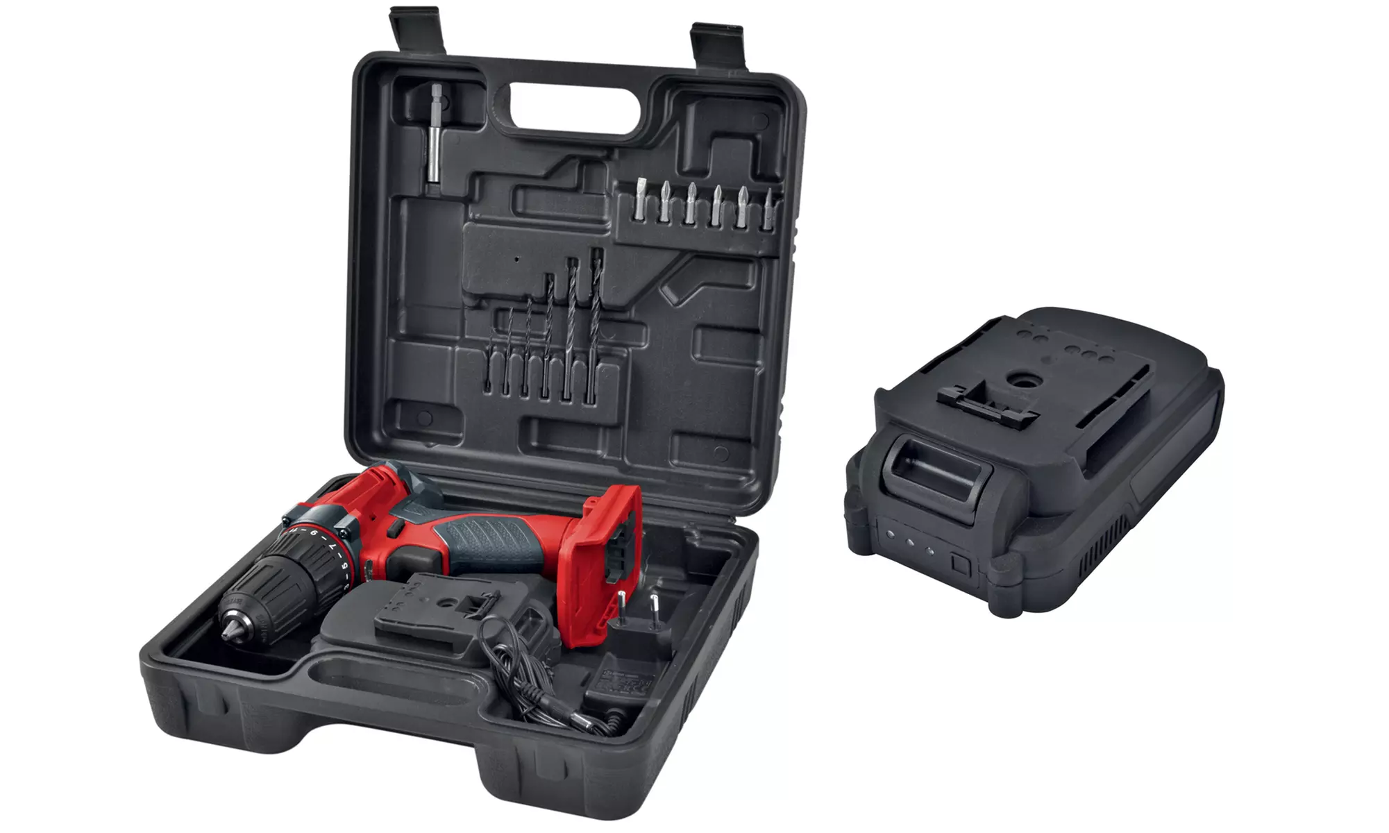 Coffret Perceuse-Visseuse Werkapro 20v avec accessoires inclus , et batterie supplémentaire en option, Garantie 2 ans - Second Medium