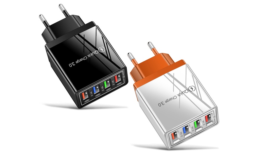 Image 13: 1x oder 2x USB-Schnell-Ladegerät mit 4 USB-Ports