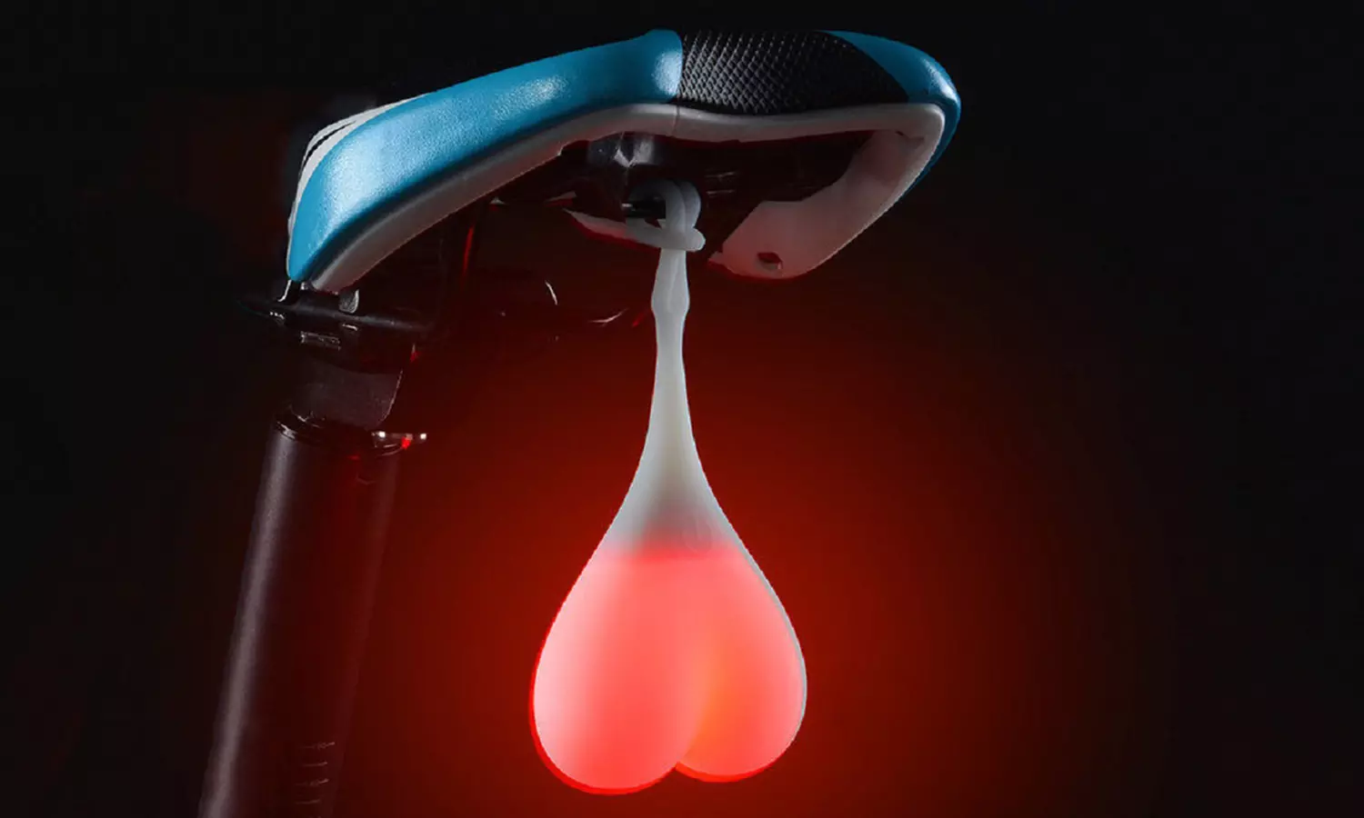Bike Warning Heart Rear Tail Light - Second Medium
