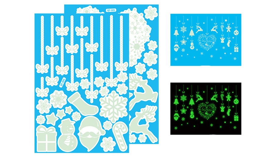 Image 7: Glow-in-the-Dark Christmas Decoration Sticker