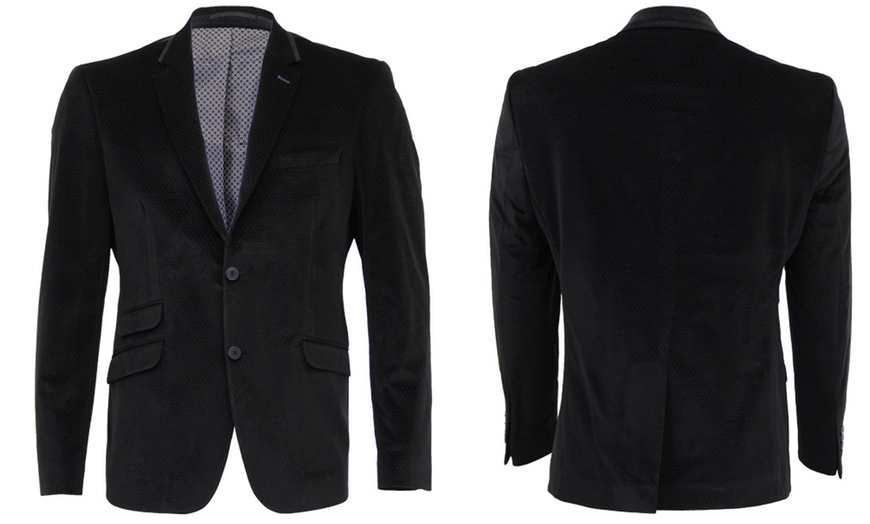 Image 2: Men's Velour-Look Blazer