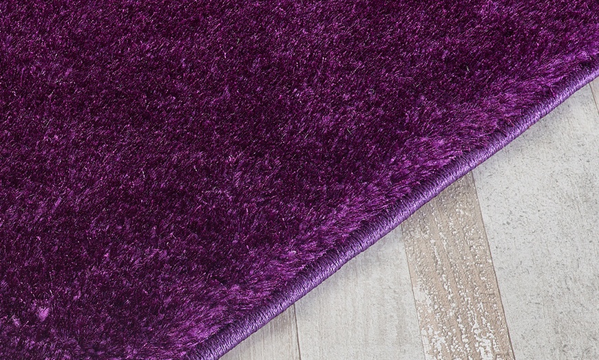 Image 3: Shimmer Soft Shiny Thick Shaggy Rug