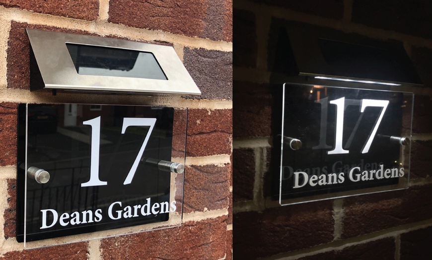 Image 4: Personalised Acrylic Door Sign - Rectangle and More with Solar Light