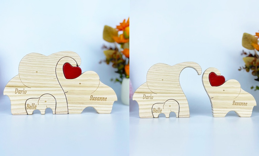 Image 6: Create a Personalized Wooden Family Puzzle with Your Names! 