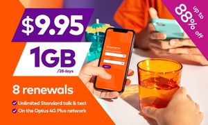 8x 28 Days amaysim Mobile Plan