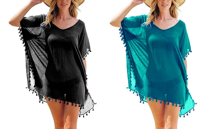 Image 7: Women's Beach Kaftan Cover Up