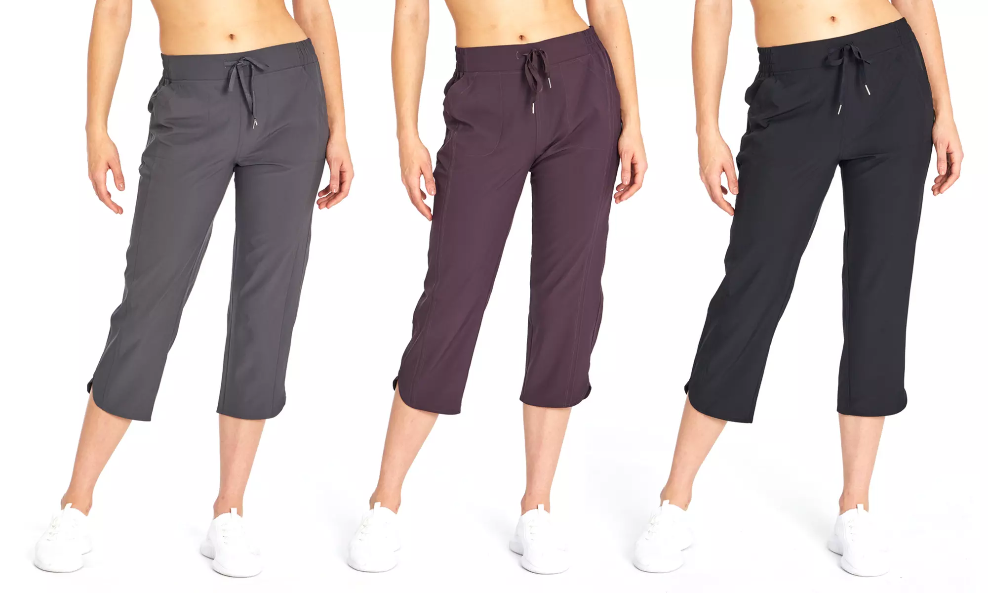 Marika Women's Stretch Woven Capri Pants with Pockets - Primary Image