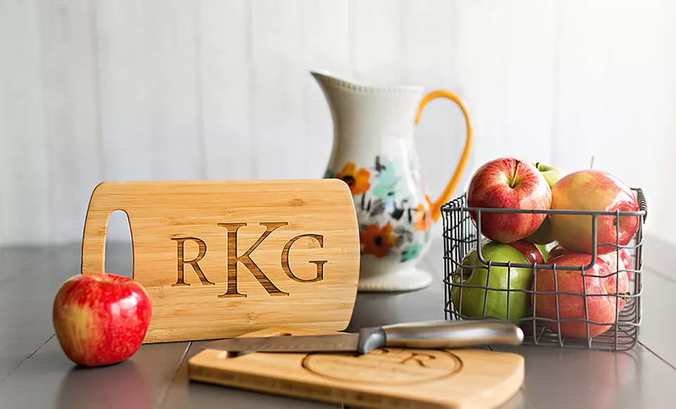 Personalized Easy Carry Cutting Boards from Qualtry (Up to 89% Off ). Six Options Available. - Primary Image