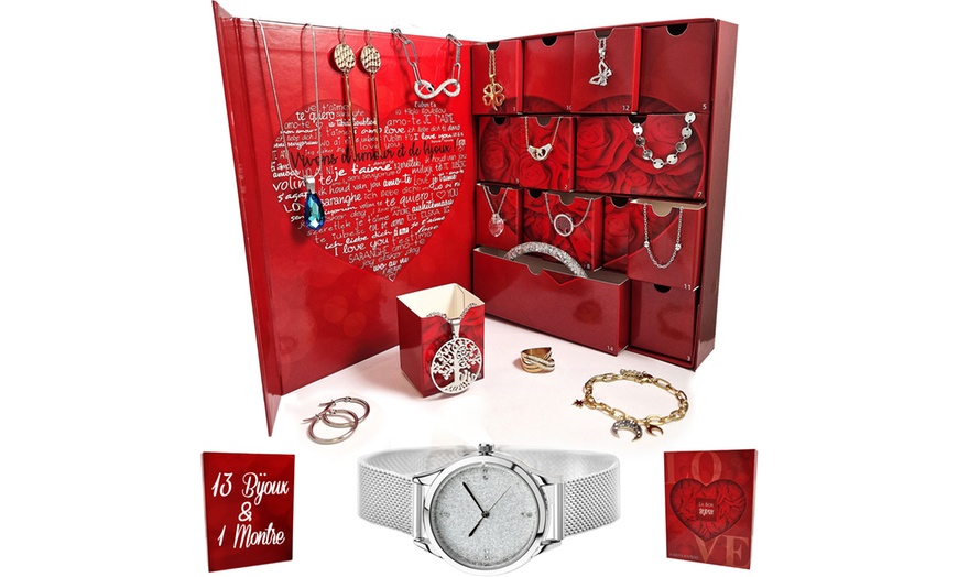 Image 2: Coffret cadeau surprise de Saint valentin avec des bijoux SC Crystal