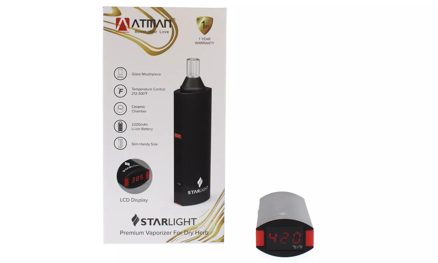 Atman Starlight Wax and Dry Vaporizer Kit (6-Piece) - Second Medium