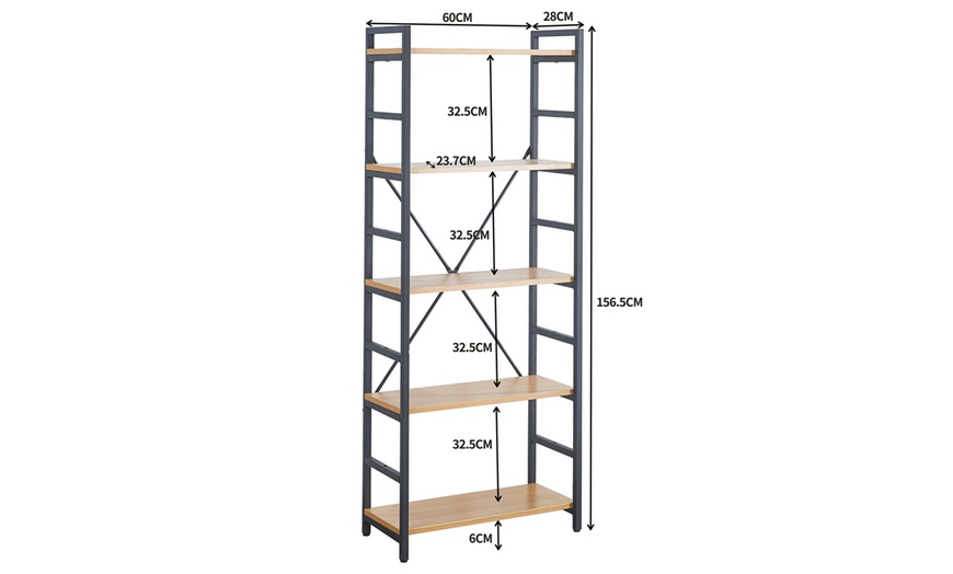 Image 13: Scaffale "Seattle" in legno e acciaio, stile industriale, Sampur