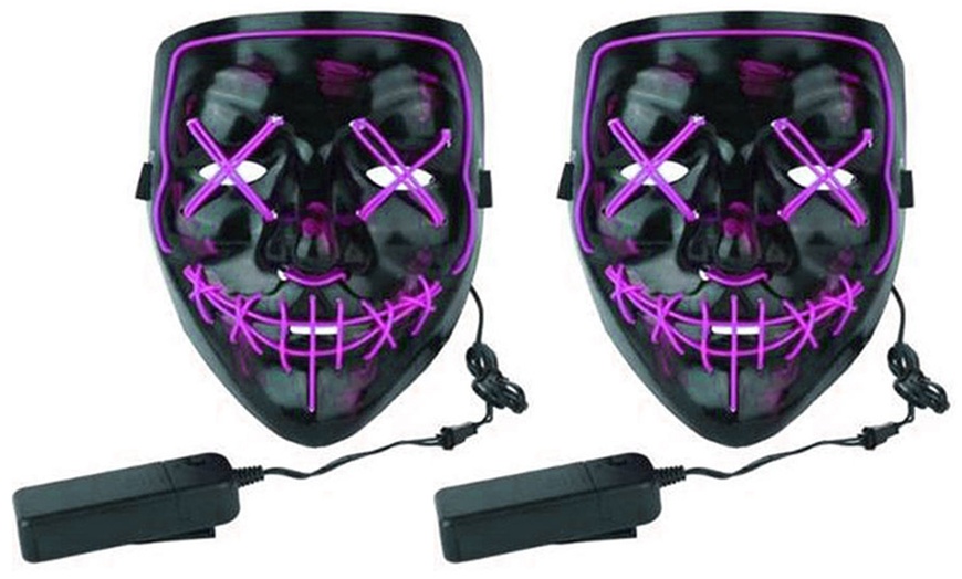 Image 10: The Purge Halloween LED Mask