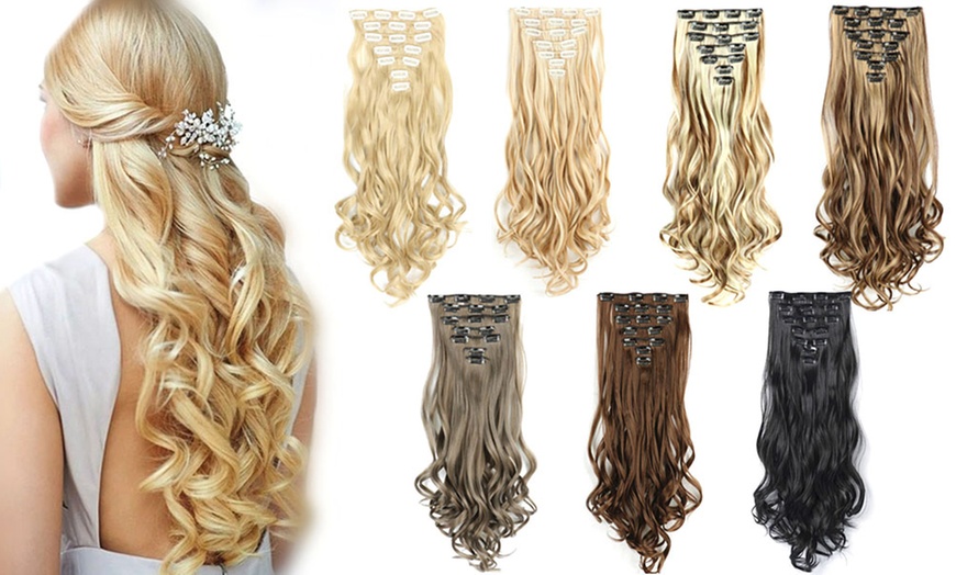 Image 1: Seven-Piece Clip-In Hair Extensions