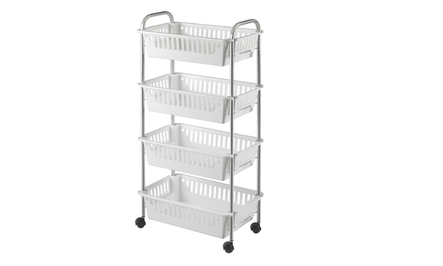 Image 2: Metaltex Oslo 4-Tier Storage Cart