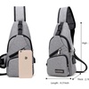 Image 9: Unisex Sling Bag Shoulder Chest Crossbody Bag Hiking Travel Backpack