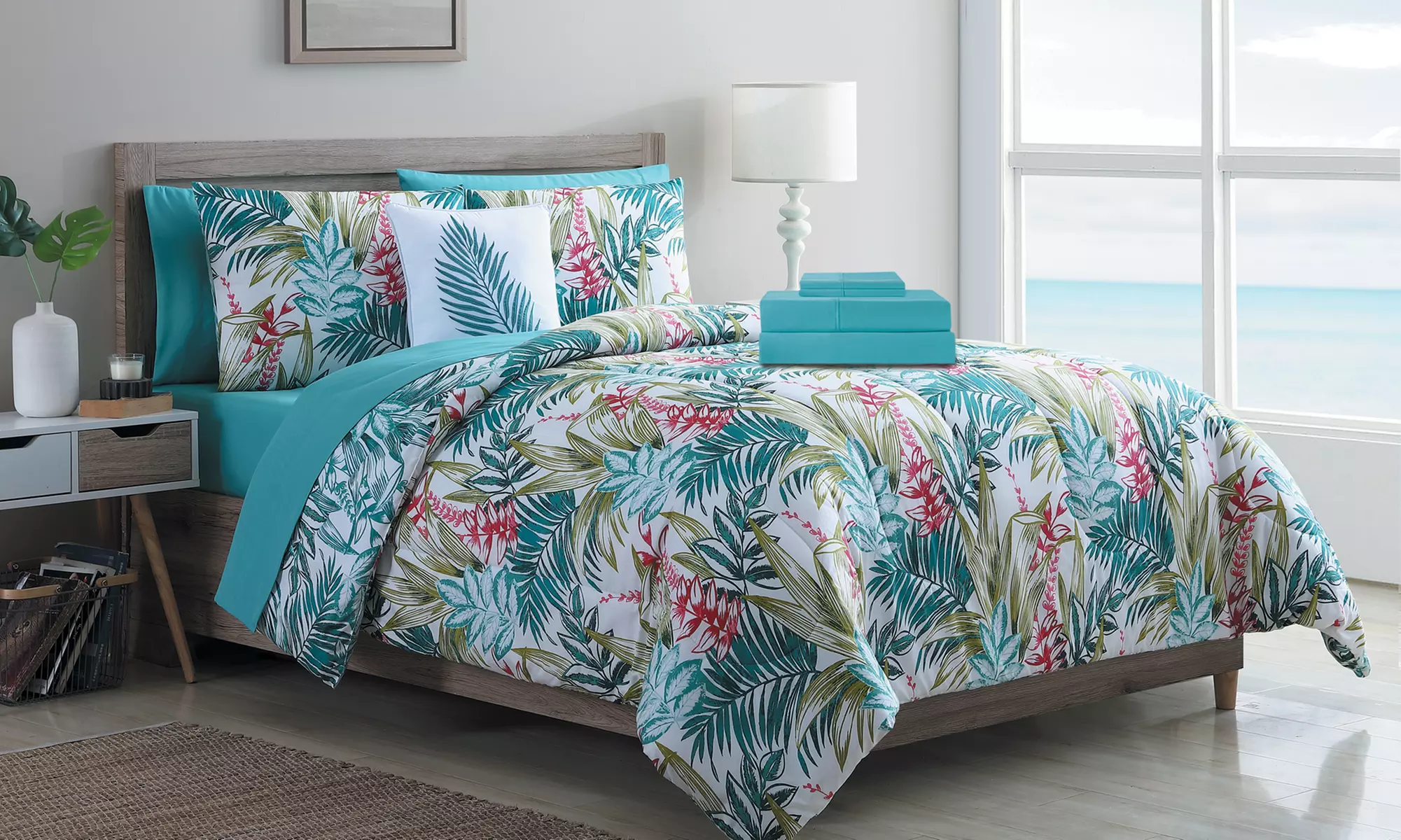 Cooper Tropical Comforter Set with Sheets (6- or 8-Piece) - Primary Image