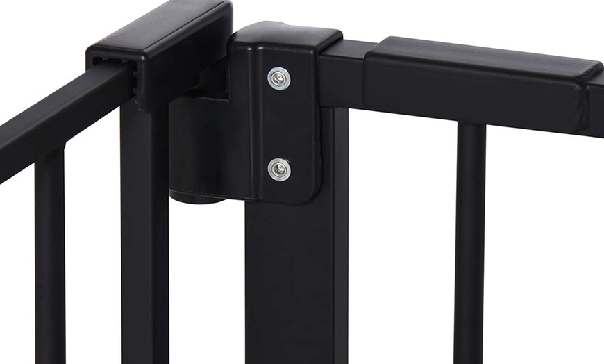 Image 4: PawHut Adjustable Pet Safety Gates for Secure Doorway & Stair Barriers