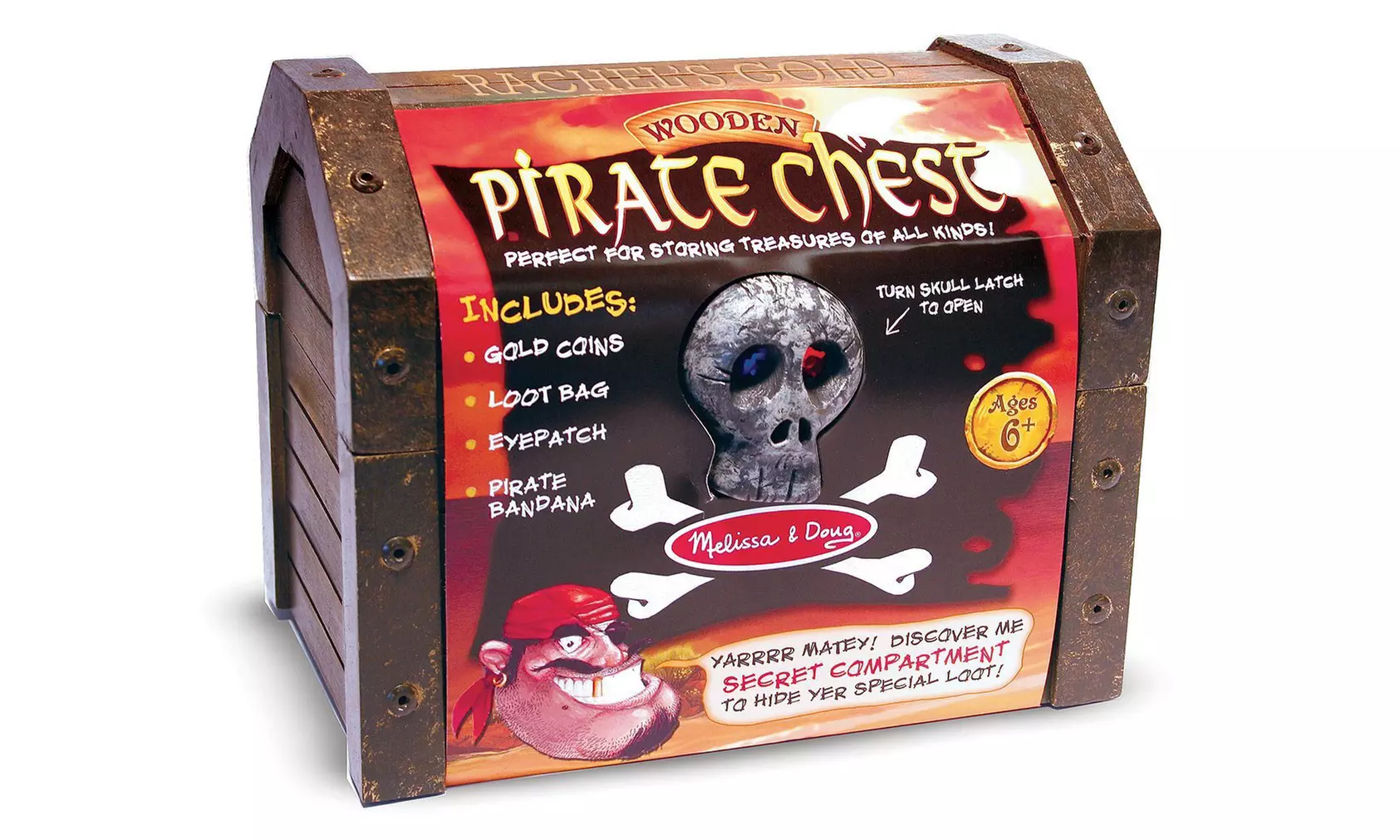 Explore the personalized pirate chest by Angel Dough Holdings with up to 32% off for your little adventurer - Primary Image