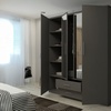 Image 6: Lucca Modern 4 Door Hinged Wardrobe with Mirror and Drawers