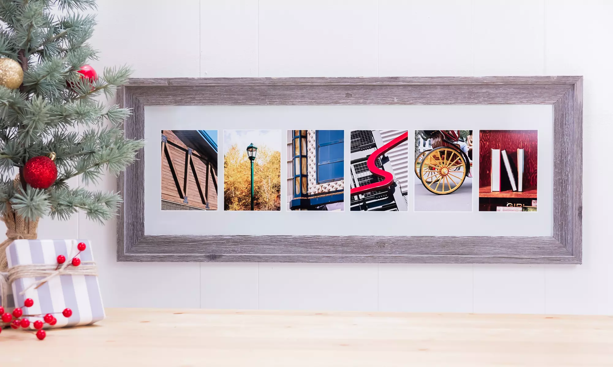 One, Two, or Three 8"x24" Framed Names with Wood Frames from Frame the Alphabet (Up to 71% Off) - Primary Image
