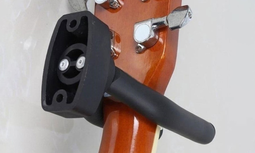 Image 8: One, Two or Four Wall-Mounted Guitar Hanging Brackets