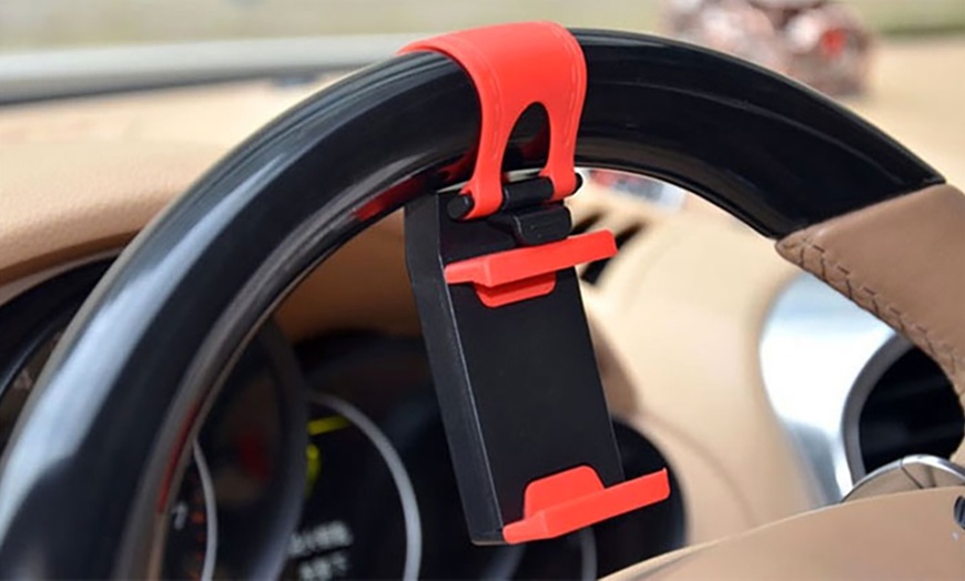 Image 10: Steering Wheel Smartphone Holder