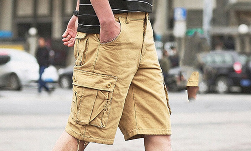 Image 1: Blu Apparel Men's Outdoor Cargo Shorts
